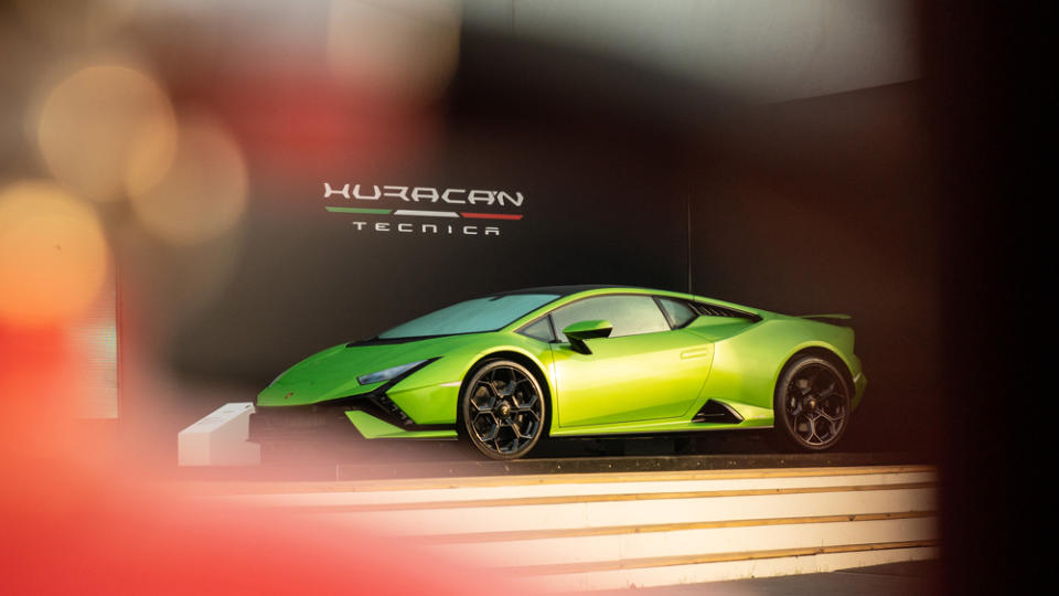 Lamborghini’s 631 hp Huracán Tecnica makes a festival appearance. - Credit: Automobili Lamborghini S.p.A.