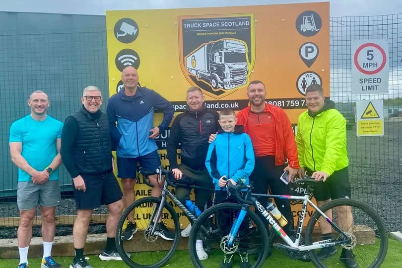 The seven are cycling all the way to Munich from Lanarkshire -Credit:Contributed