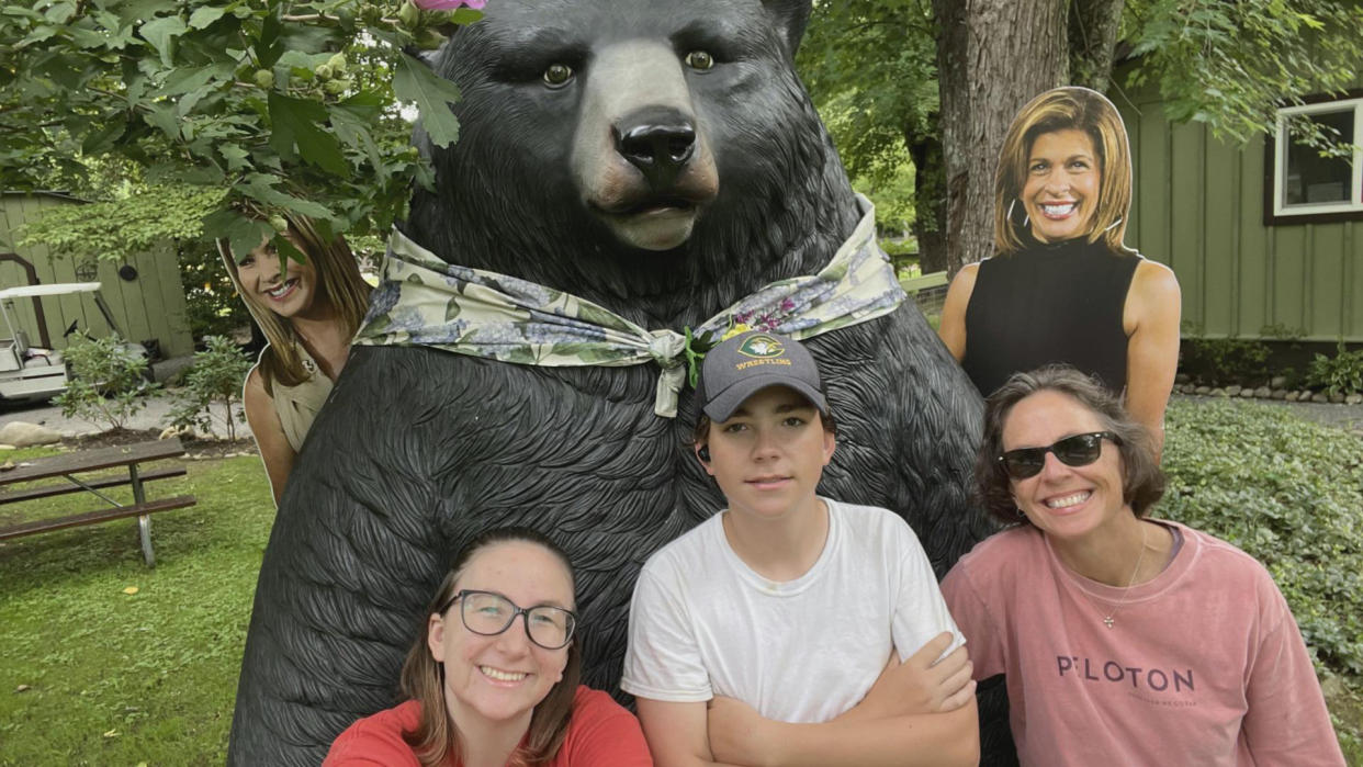 Lee Family and Hoda and Jenna cutouts. (Courtesy Lee Family)