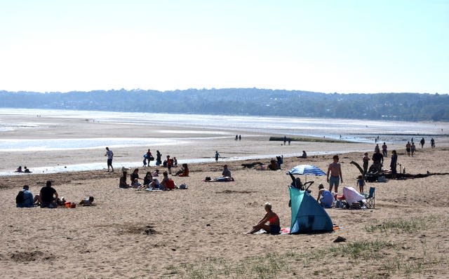 A beach in Swansea