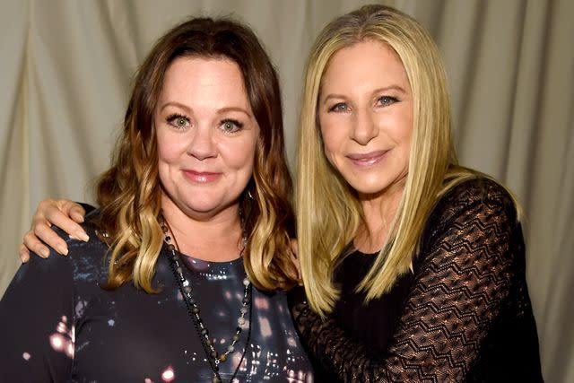 <p>Kevin Mazur/Getty</p> Melissa McCarthy and Barbra Streisand