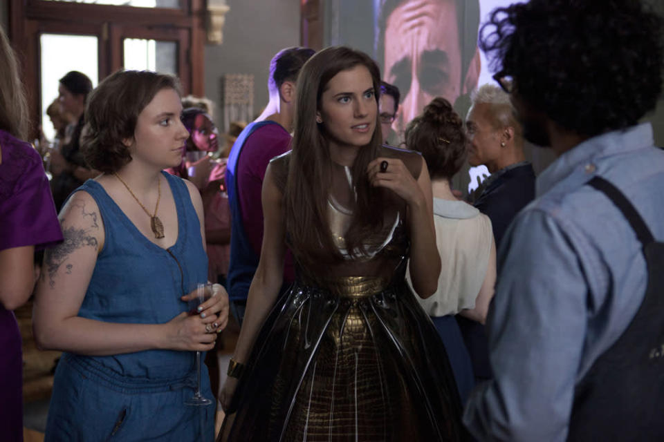 Lena Dunham and Allison Williams in the "Girls" Season 2 episode, "Boys."