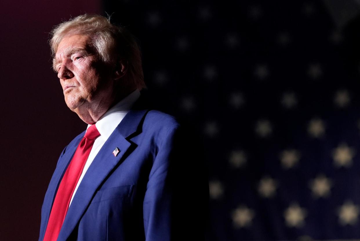 <span>Donald Trump campaigns in Las Vegas, Nevada, on Friday.</span><span>Photograph: Alex Brandon/AP</span>