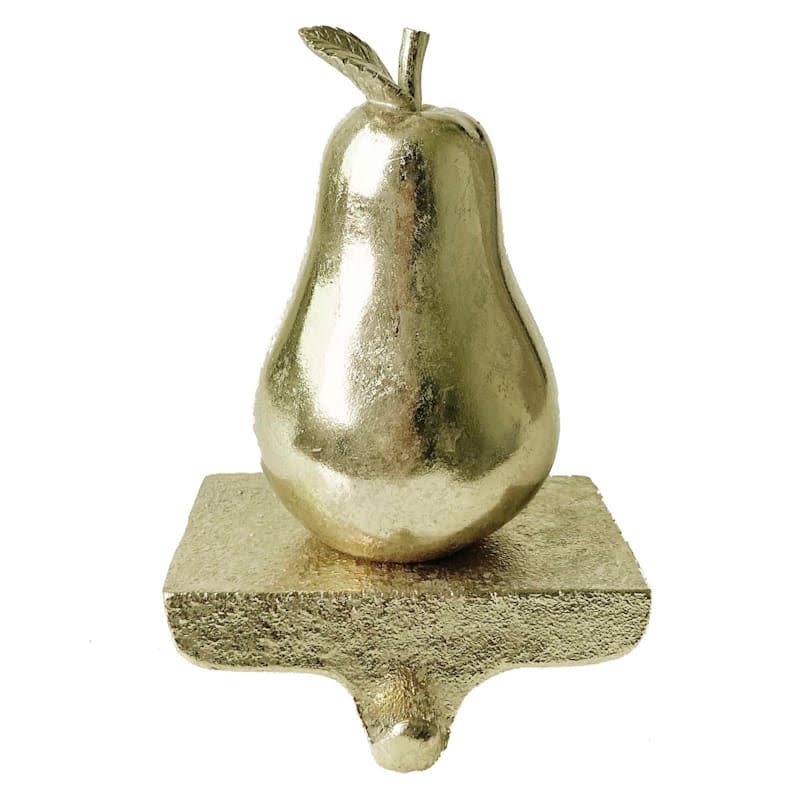 9) Metallic Gold Pear Stocking Holder