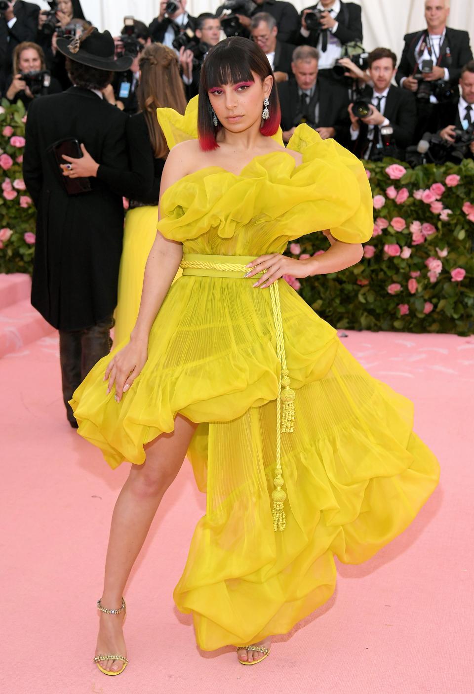 <h1 class="title">Charli XCX in Jean Paul Gaultier couture and Jimmy Choo heels</h1><cite class="credit">Photo: Getty Images</cite>
