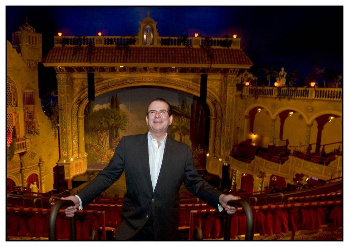 Herman Echevarria toured the Gusman Theater in 2011 in downtown Miami. The late Echevarria, an advertising executive, former Hialeah councilman and ‘Real Housewives of Miami’ husband, spearheaded efforts to save the historic theater.