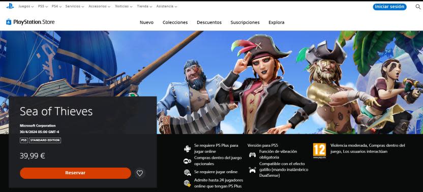 Sea of Thieves y su llegada a PlayStation es un ejemplo perfecto para la idea de tiendas accesibles en consolas