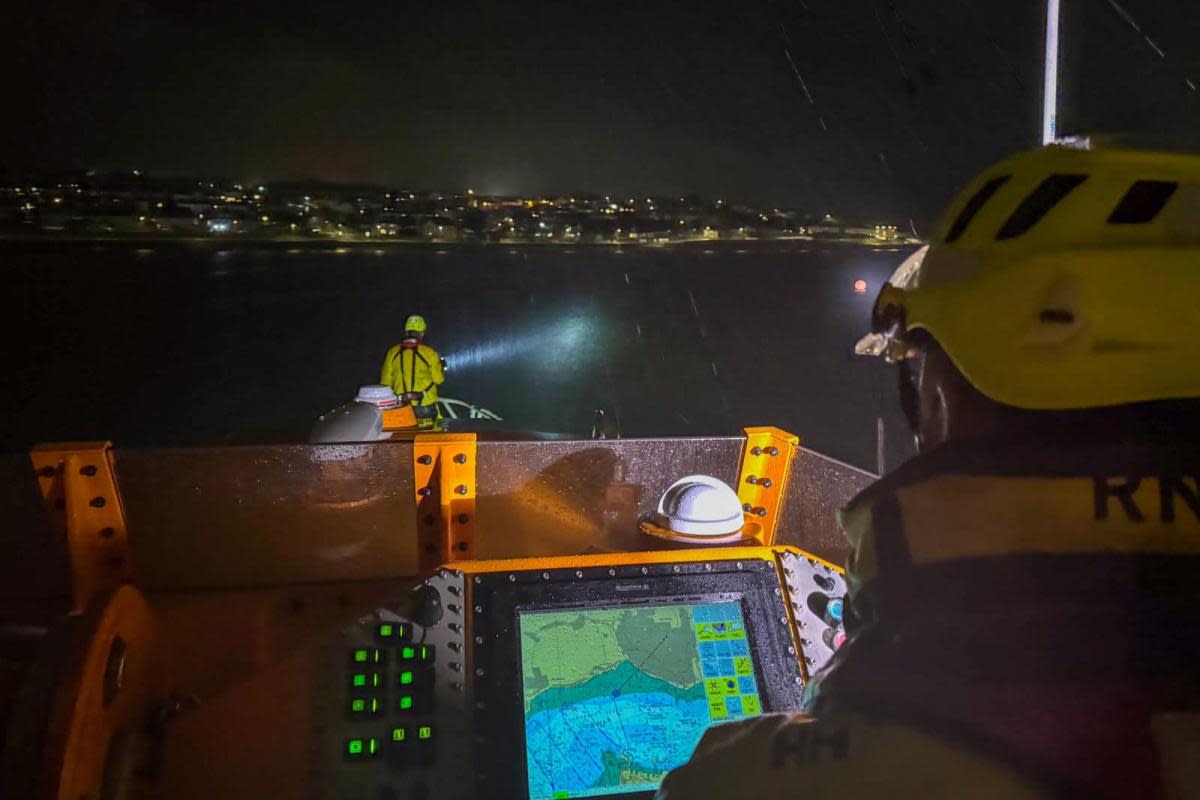 Angle RNLI was called to an incident on the Cleddau Bridge. <i>(Image: Angle RNLI)</i>