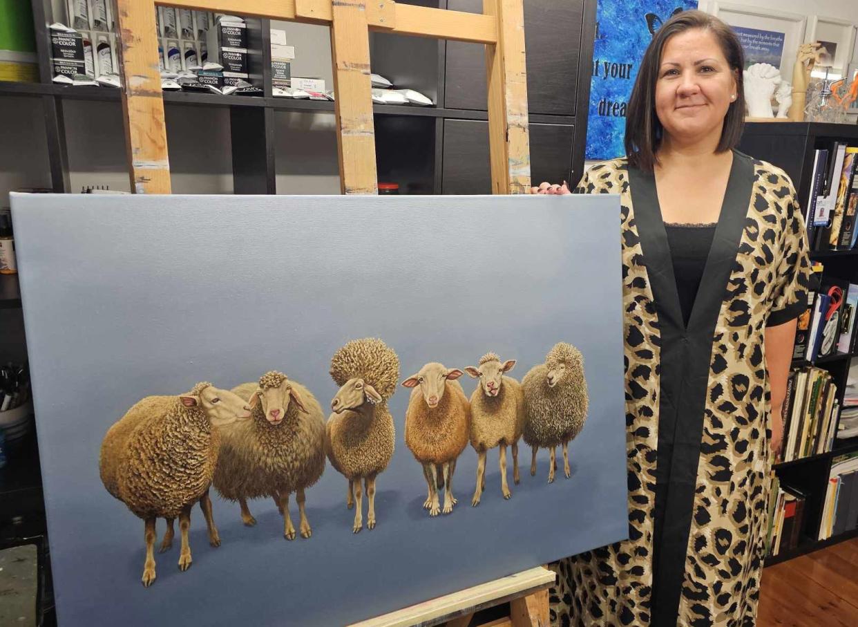 “Friendsheeps” by Hungarian artist Ruth Schmidt won the People’s Choice award at Embracing Our Differences’ 2024 outdoor exhibitions celebrating kindness, respect, and inclusion. “My wish is to achieve paintings that speak the unspeakable," Schmidt says. Nearly 425,00 visitors attended the exhibits that ran from Jan. 21 through April 14 at Sarasota’s Bayfront Park and St. Petersburg’s Poynter Park.