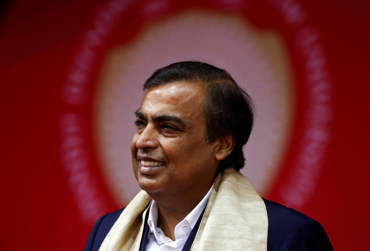 La fortuna de Mukesh Ambani, CEO de Reliance Industries, ronda los 72.000 millones de dólares. REUTERS/Amit Dave