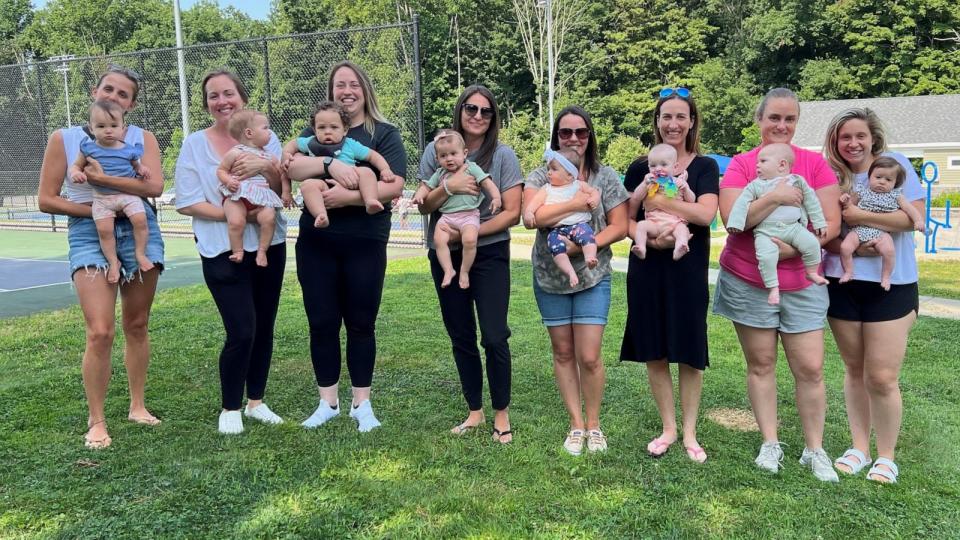PHOTO: Eight teachers at Long Hill Elementary School in Connecticut were pregnant and gave birth in the same school year. (Bridget Dinatali)