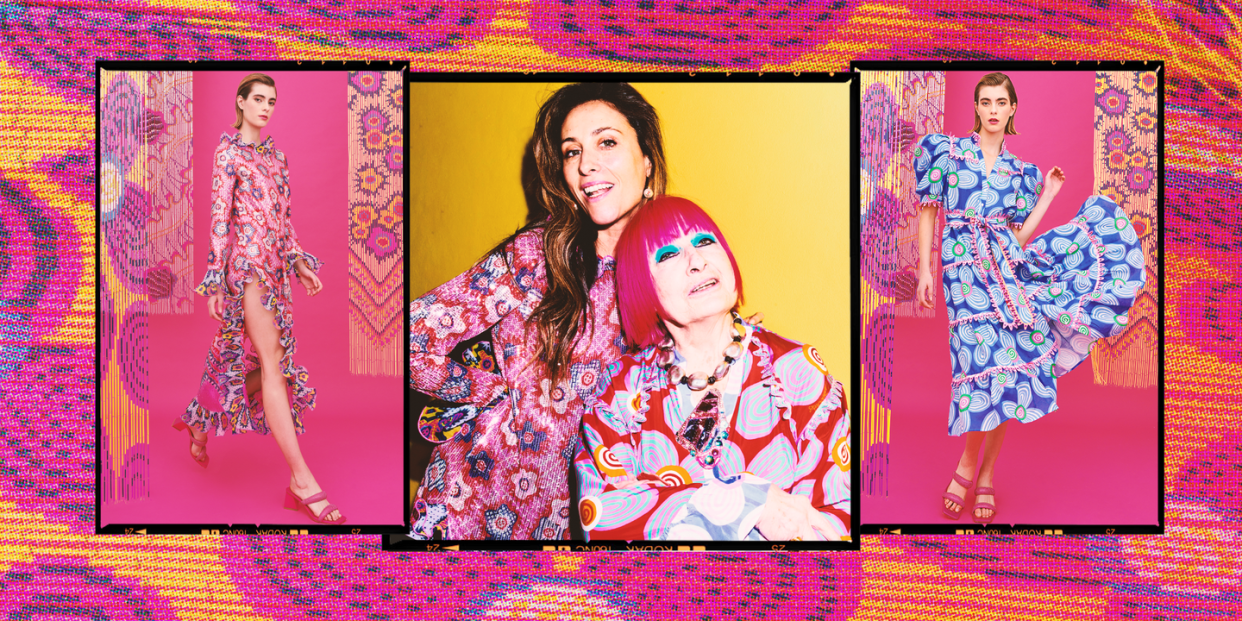 zandra rhodes x celia b collaboration