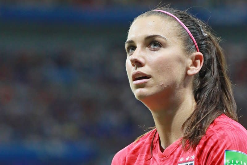 Striker Alex Morgan and the United States Women's National Team will face Brazil in the Gold Cup final Sunday in San Diego. File Photo by David Silpa/UPI