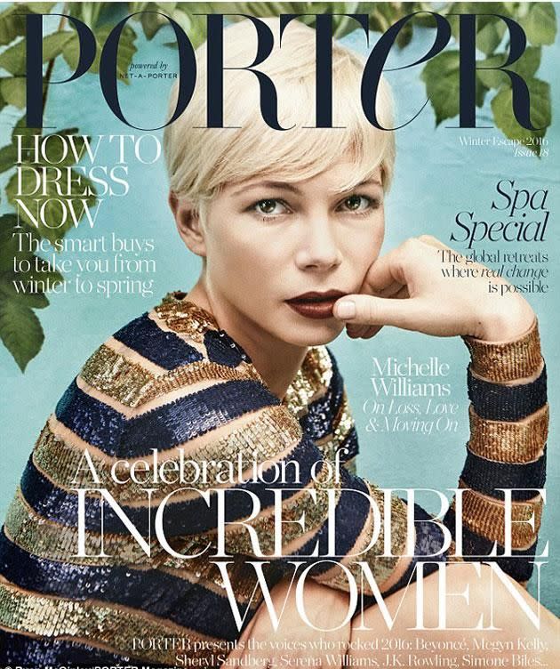 Michelle on the cover of Porter. Source: Porter.