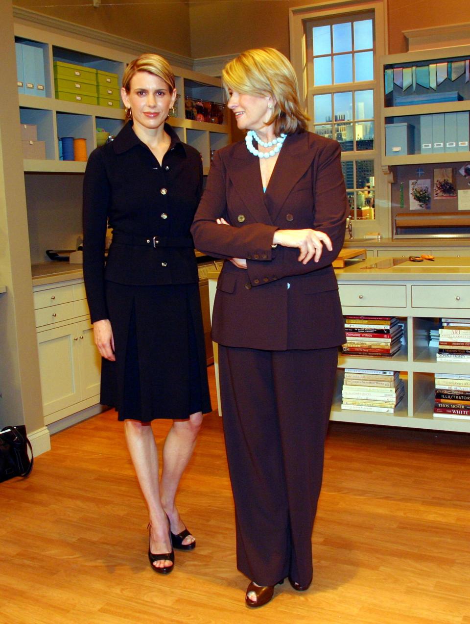 Alexis Stewart and her mom Martha Stewart at Press Conference, Martha her Mom at Press Conference, undated. Photo by: Diane Cohen/Everett Collection (PECA003 HC105)