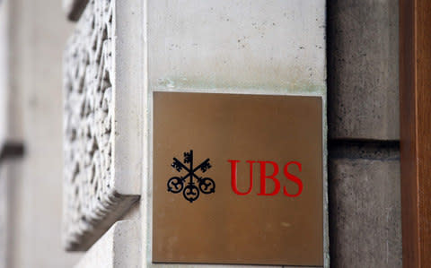 Swiss banking giant UBS - Credit: KENZO TRIBOUILLARD/AFP/Getty Images