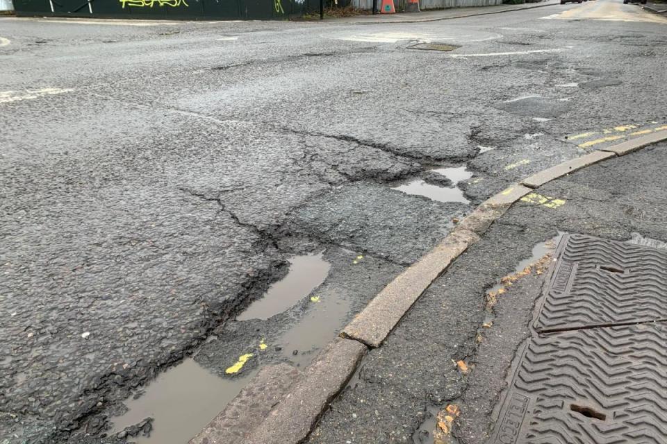 Potholes on Belvidere Road, Southampton <i>(Image: Daily Echo)</i>