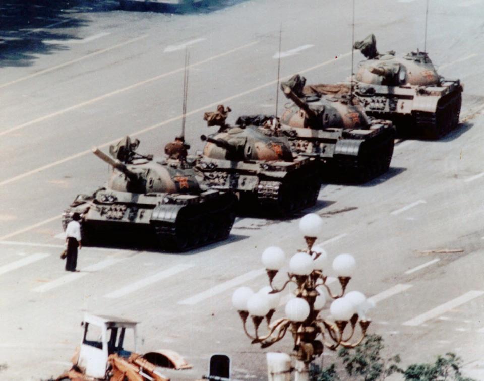 In Tiananmen Square on June 5, 1989.