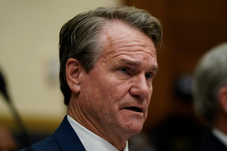 Bank of America Chairman and CEO Brian Moynihan testifies during a U.S. House Financial Services Committee hearing titled “Holding Megabanks Accountable: Oversight of America’s Largest Consumer Facing Banks” on Capitol Hill in Washington, U.S., September 21, 2022. REUTERS/Elizabeth Frantz