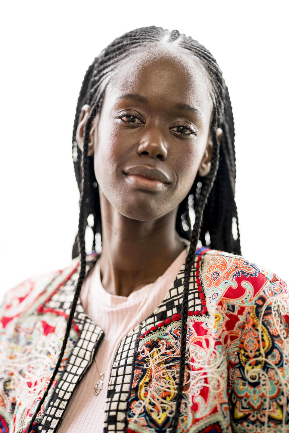 Director Ramata-Toulaye Sy poses for portrait photographs for the film 'Banel & Adama' at the 76th international film festival, Cannes, southern France, Saturday, May 20, 2023. (Photo by Scott Garfitt/Invision/AP)