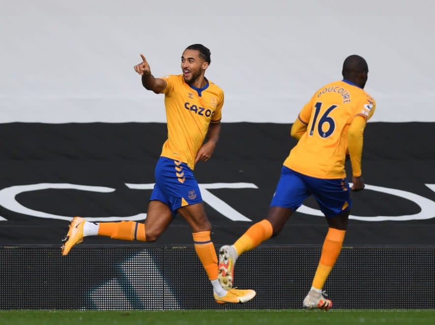 <p>Dominic Calvert-Lewin celebrates scoring in the first minute</p>Getty Images