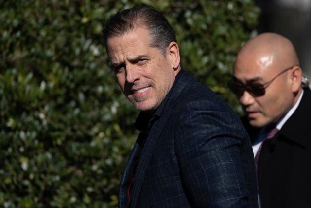 Hunter Biden walks along the South Lawn before the pardoning ceremony for the national Thanksgiving turkeys at the White House in Washington, Nov. 21, 2022. Lawyers for President Joe Biden's son Hunter have asked the Justice Department to investigate close allies of former President Donald Trump and others who they say accessed and disseminated personal data from a laptop he dropped off at a Delaware computer repair shop in 2019.