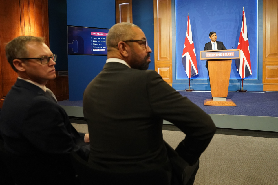 The PM was questioned by journalists (PA)