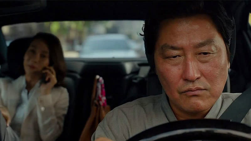 driver for a rich person in the backseat in "parasite"