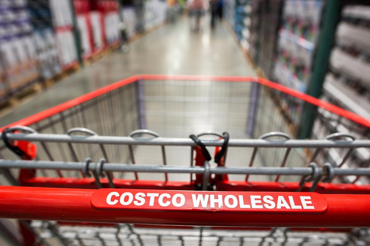 Costco cart in aisle