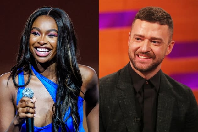 Coco Jones ICU remix Justin Timberlake Coco Jones ICU remix Justin Timberlake.jpg - Credit: Josh Brasted/WireImage; Isabel Infantes/PA Images/Getty Images