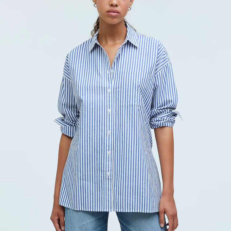 <p><a href="https://go.redirectingat.com?id=74968X1596630&url=https%3A%2F%2Fwww.madewell.com%2Fthe-oversized-straight-hem-shirt-in-signature-poplin-NP066.html&sref=https%3A%2F%2Fwww.cosmopolitan.com%2Fstyle-beauty%2Ffashion%2Fa60386787%2Ftaylor-swift-tortured-poets-department-outfits%2F" rel="nofollow noopener" target="_blank" data-ylk="slk:Shop Now;elm:context_link;itc:0;sec:content-canvas" class="link ">Shop Now</a></p><p>The Signature Poplin Oversized Shirt</p><p>madewell.com</p><p>$88.00</p>