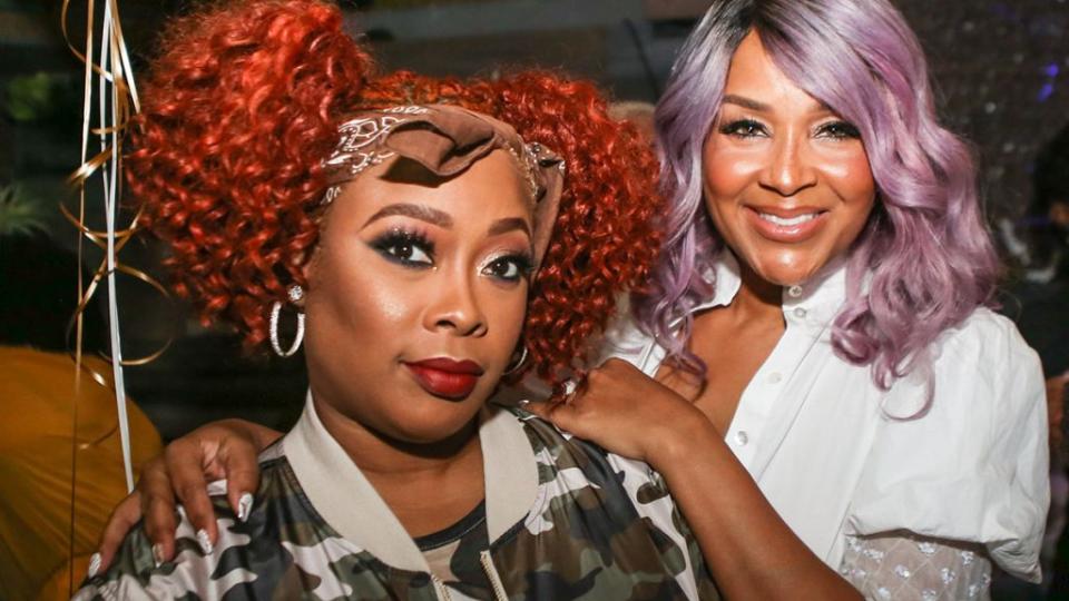 Da Brat and Lisa Raye at Liaison Lounge on September 23, 2017 in Los Angeles, California. (Photo by Thaddaeus McAdams/Getty Images)