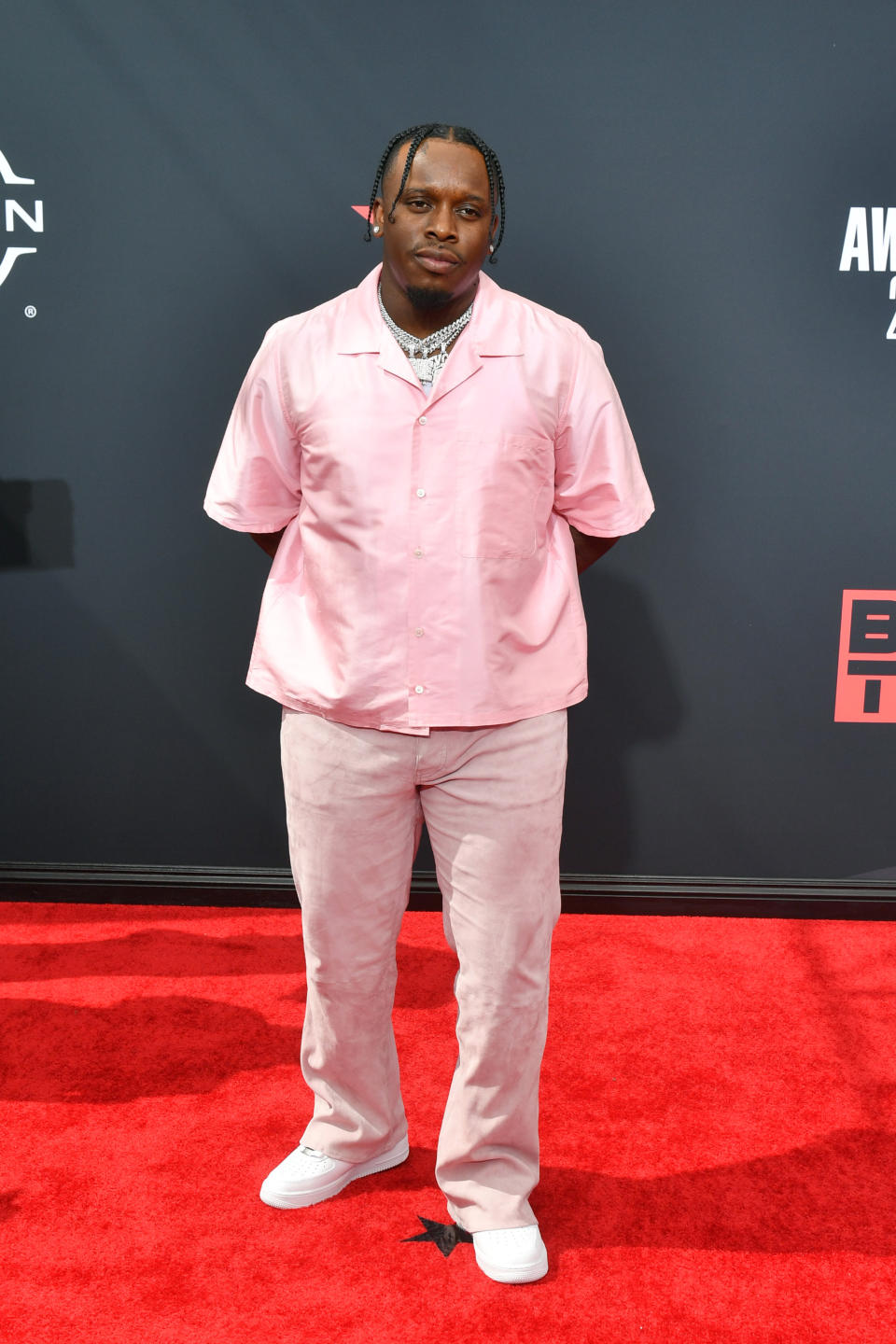 LOS ANGELES, CALIFORNIA – JUNE 26: Blxst attends the 2022 BET Awards at Microsoft Theater on June 26, 2022 in Los Angeles, California. (Photo by Aaron J. Thornton/Getty Images for BET)