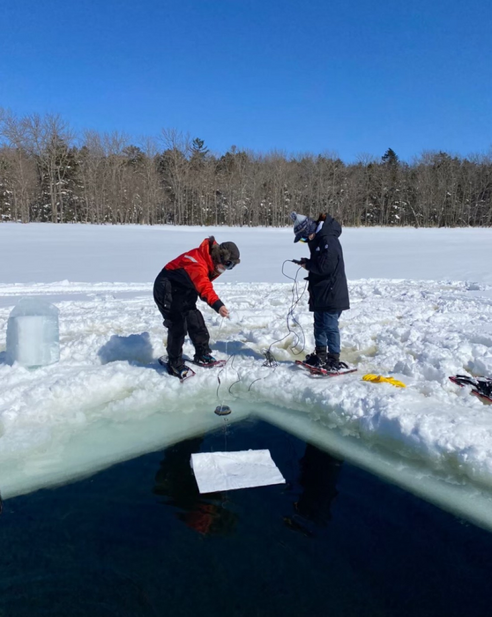 The team took measurements at Lake Akan in Hokkaido (Asami Fujita)