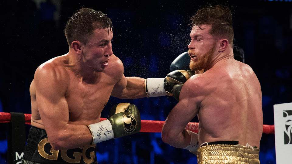 The first bout between Golovkin and Canelo ended in a controversial draw. Pic: Getty