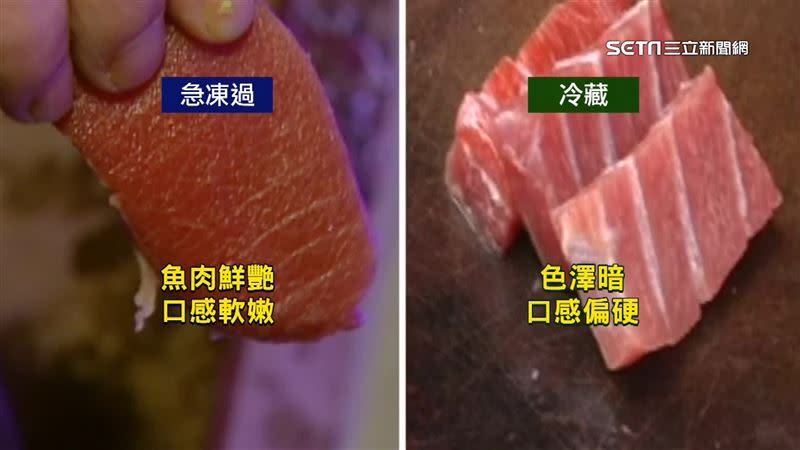 魚肉經冷藏及冷凍的差異。