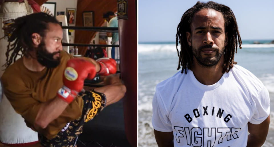 Azuma Bennett, from Sydney, boxing in a gym before his death.