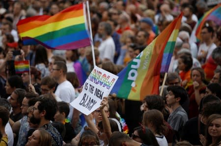 Warsaw holds gathering against violence towards LGBT community in Bialystok