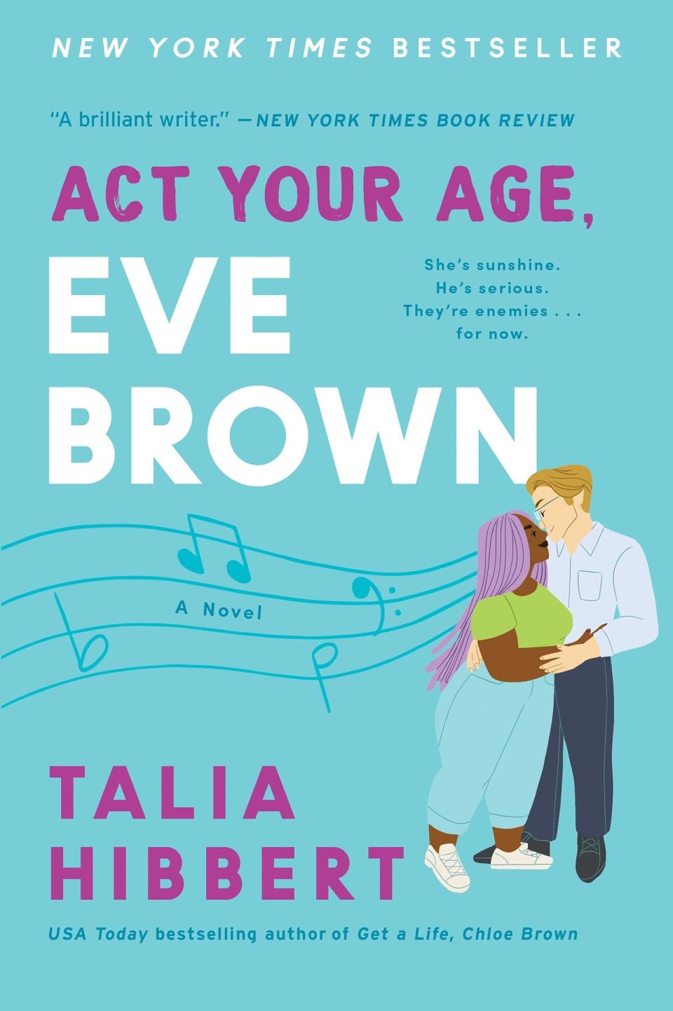 In the final book of Talia Hibbert's beloved Brown Sisters series, we meet the chaotic, purple-haired, sunshine in tornado form Eve Brown as she sunshine-spins her way into Jacob's bed and breakfast (and life). Jacob is icy, serious, and means business. He tries to resist her charms at first, but there's no denying their magnetic pull to each other — a strong force which may also be the reason Eve accidentally hits him with her car. Oops! Get it from Bookshop or a local bookstore through Indiebound here.