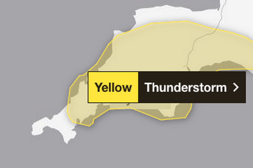 Thunderstorm warning issued for Tuesday -Credit:Met Office