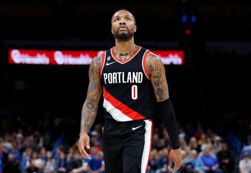 Damian Lillard, in his 11th NBA season, scored 28 points Monday night, breaking the great Clyde Drexler’s franchise scoring record of 18,040, set from 1983-95. Lillard now sits at 18,048.