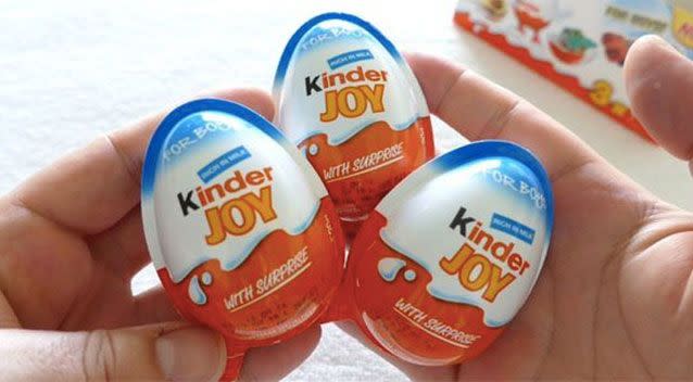 Kinder eggs. Source: REX via Yahoo UK