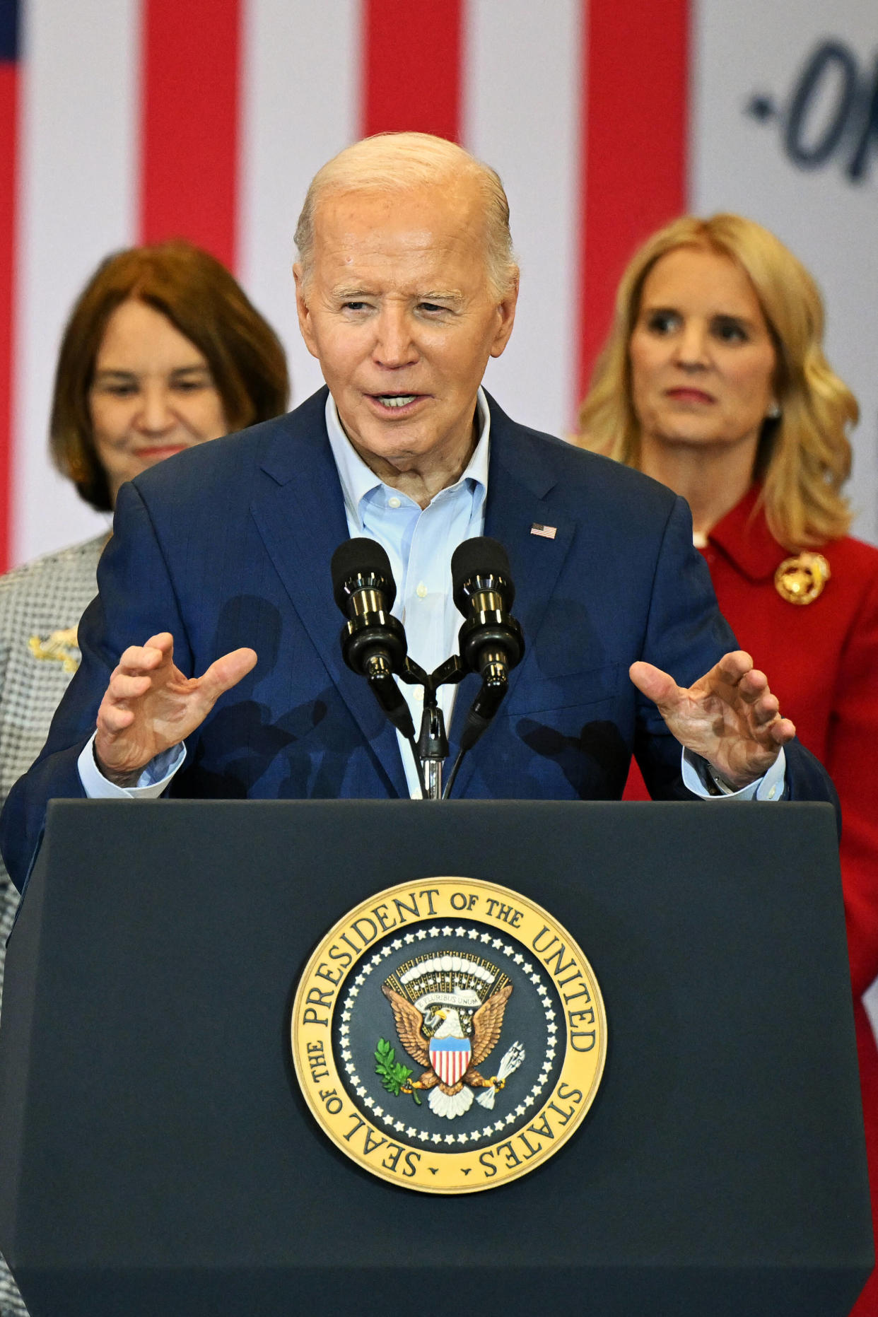 Joe Biden à Philadelphie le 18 avril 2024.