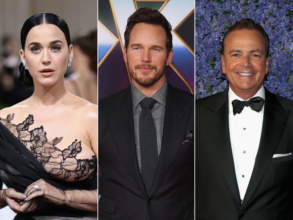 A variety of celebrities have endorsed Rick Caruso, including Katy Perry and Chris Pratt (Getty)