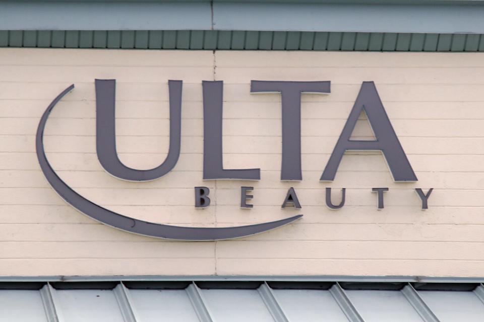 An image of the sign for Ulta Beauty as photographed on March 16, 2020 in Levittown, New York.