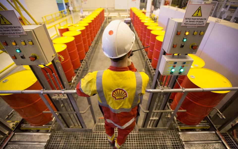 A shell worker on site. 