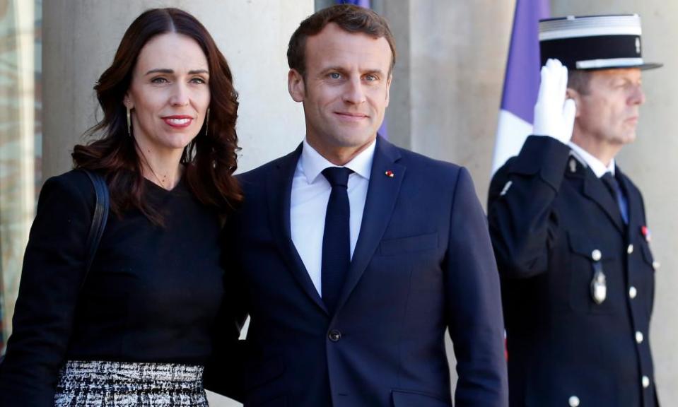 Jacinda Ardern with Emmanuel Macron