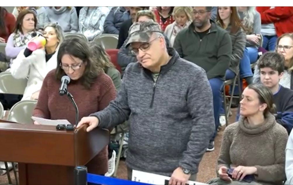 Buckingham resident James Del Rio at the March 14, 2023 Central Bucks School Board meeting