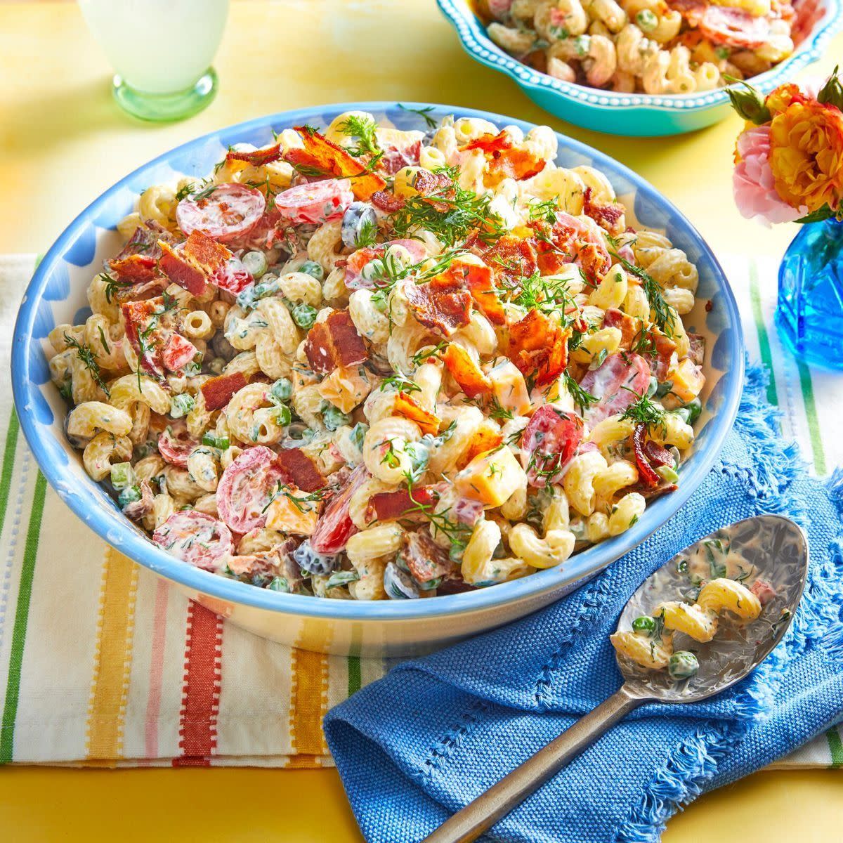 summer dinner recipes bacon ranch pasta salad