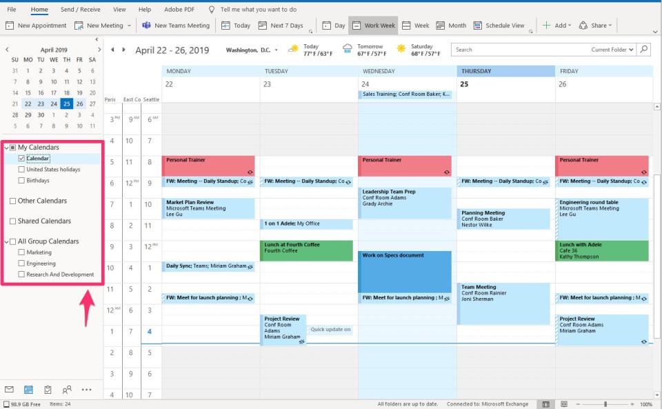 Unshare Outlook Calendar 1 Microsoft 1
